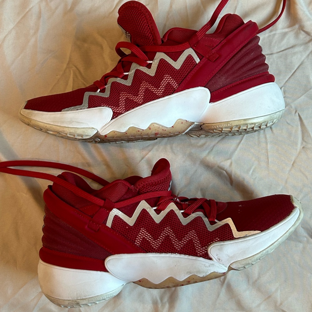 Adidas Red High-Top Sneakers